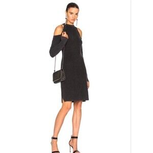 Rag & Bone Ribbed Knit Dana Cold Shoulder Sweater Dress size small